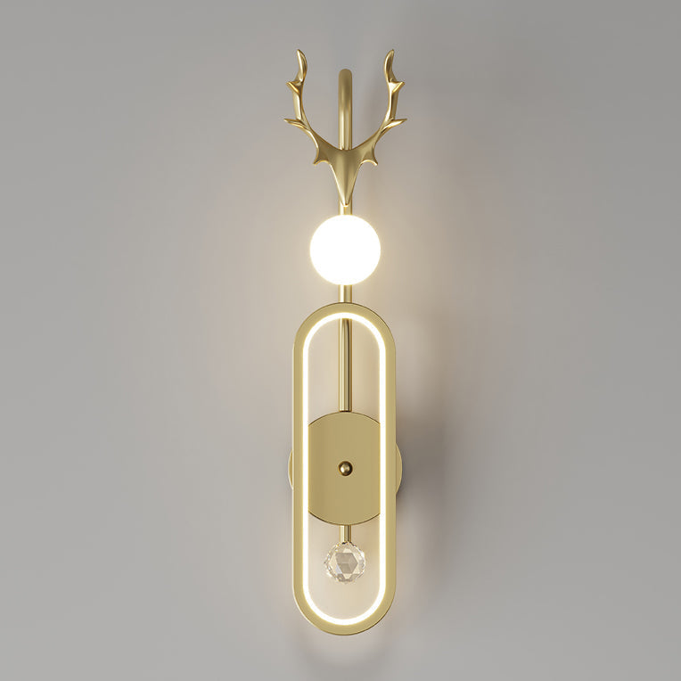مصباح حائط LED دائري فاخر من Nordic Light بتصميم قرون الغزال 