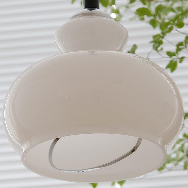 Contemporary Nordic Spherical Iron Glass 1-Light Pendant Light For Dining Room
