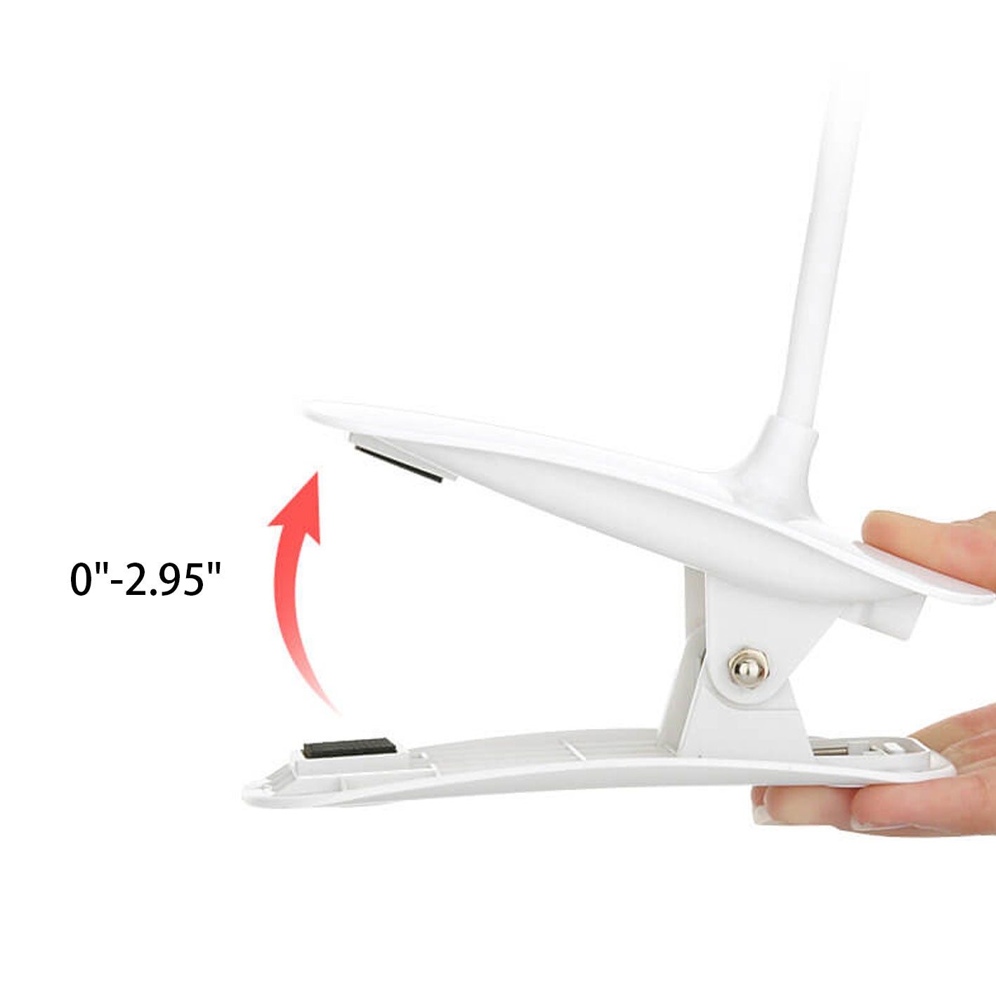 Simple Creative Foldable Round Shade Rechargeable Clips LED Desk Lamp