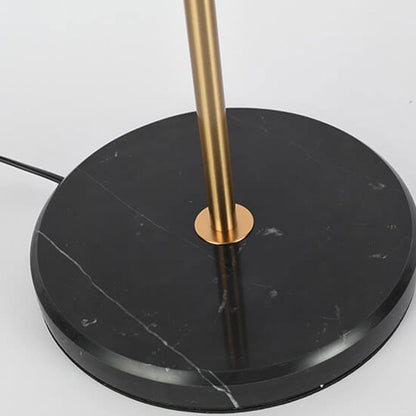 Postmodern Smoke Gray Glass Dome Metal  Arm 1-Light Table Lamp