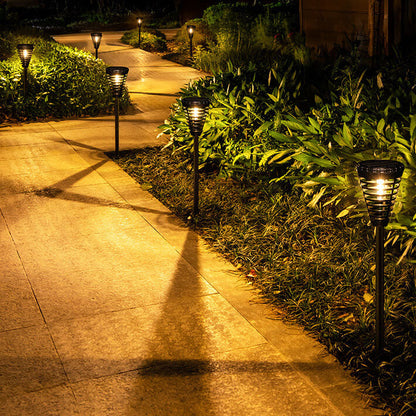 Outdoor Solar Bulb Plastic Cone LED Ground Insert Decorative Landscape Light
