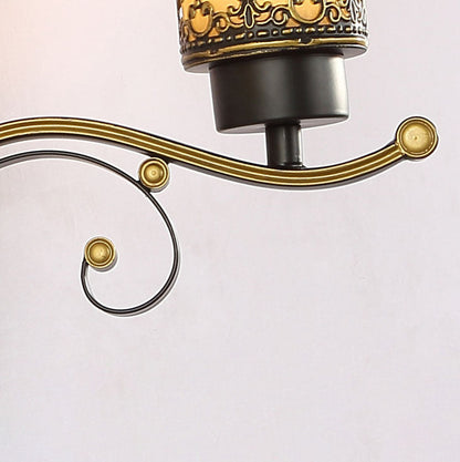 Scandinavian Modern Minimalist Flower Cup Glass Hardware 1-Light Wall Sconce Lamp
