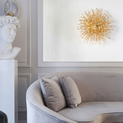 Modern Luxury Crystal Dandelion Aluminum 4-Light Wall Sconce Lamp