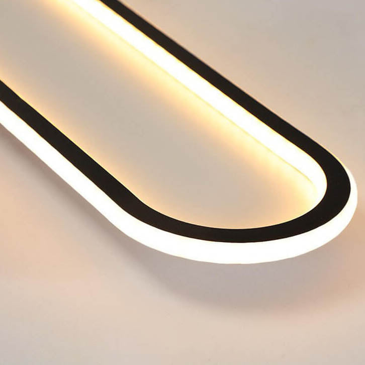 مصباح سقف LED طويل من السيليكون الحديدي بتصميم عصري بسيط لغرفة النوم 