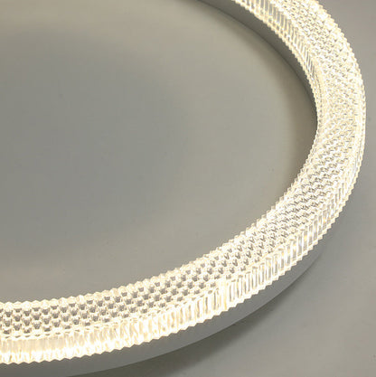 Modern Luxury Round Aluminium PMMA LED Flush Mount Ceiling Light For Bedroom