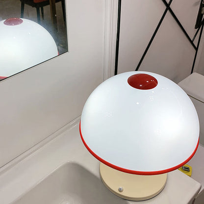 Modern Cream Mushroom Metal 1-Light Table Lamp