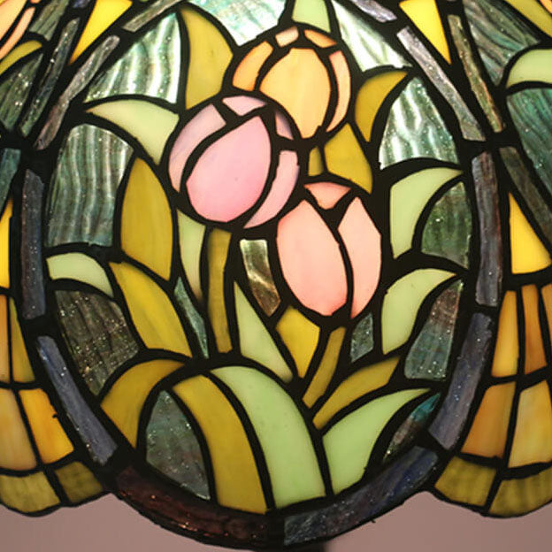 Tiffany Rustic Stained Glass 1-Light Table Lamp