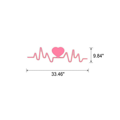 Modern Minimalist Pink Heart Curves LED Wall Sconce Lamp