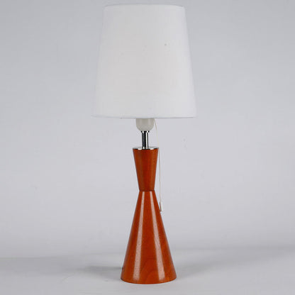 European Minimalist Oak Lamp Body Cotton PC Lampshade 1-Light Table Lamp