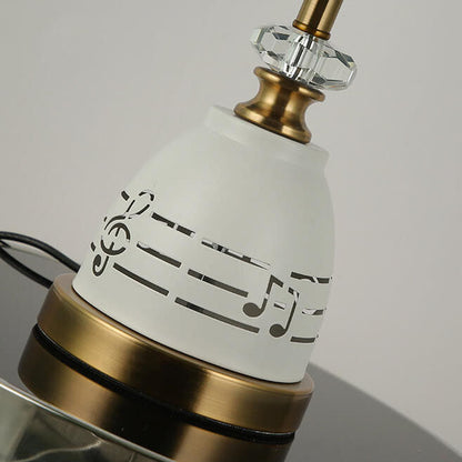 Modern Minimalist Solid Color Hardware Fabric 1-Light Table Lamp