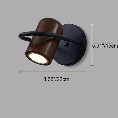 مصباح حائط LED أسطواني من الحديد المطاوع بتصميم عصري على الطراز الاسكندنافي 
