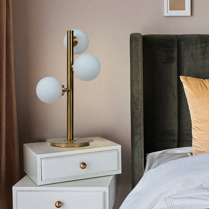 Nordic Creative Magic Bean Glass Iron 3-Light Table Lamp