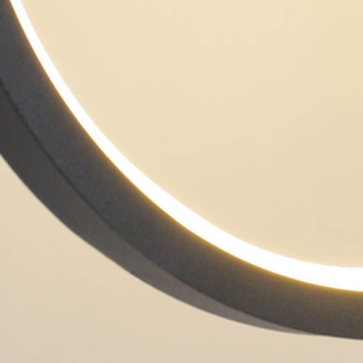 مصباح LED دائري هندسي من الحديد بتصميم بسيط وعصري لغرفة النوم 