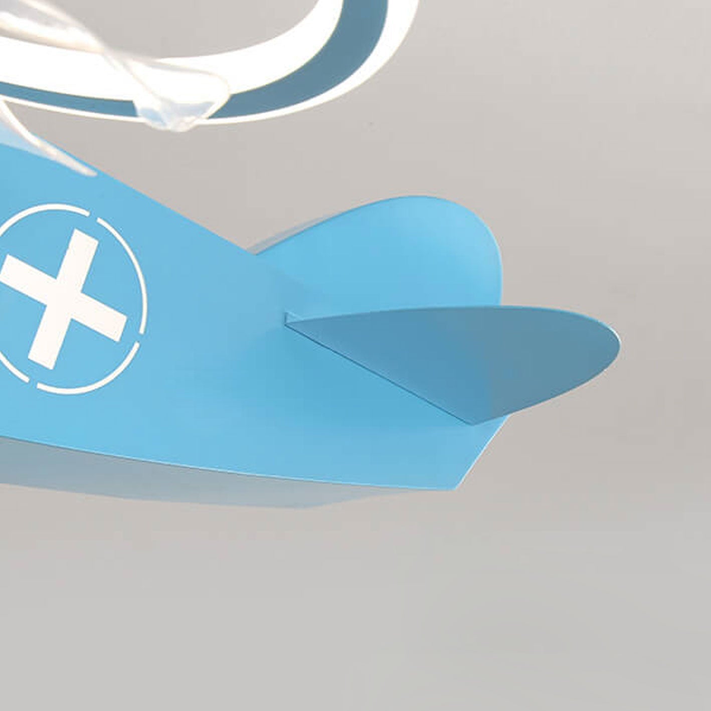 Creative Cartoon Aircraft Kids Flush Mount Ceiling Fan Light