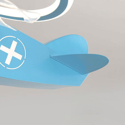 Creative Cartoon Aircraft Kids Flush Mount Ceiling Fan Light