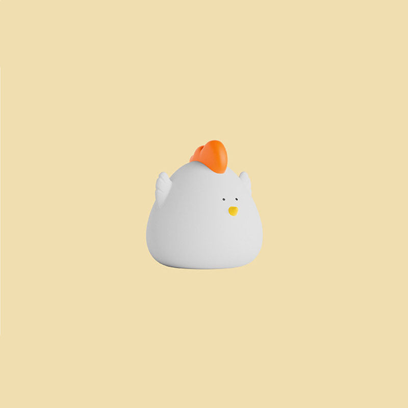 Creative Cartoon Silicone Little Fat Chicken LED USB Pat  Night Light Table Lamp