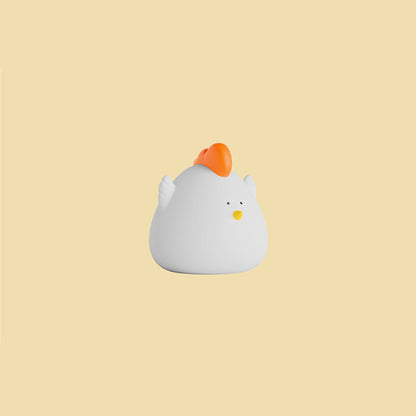 Creative Cartoon Silicone Little Fat Chicken LED USB Pat  Night Light Table Lamp