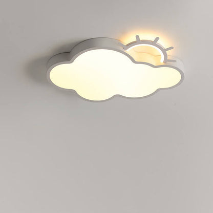 Nordic Minimalist Cloudy Sun LED Kids Flush Mount Ceiling Light