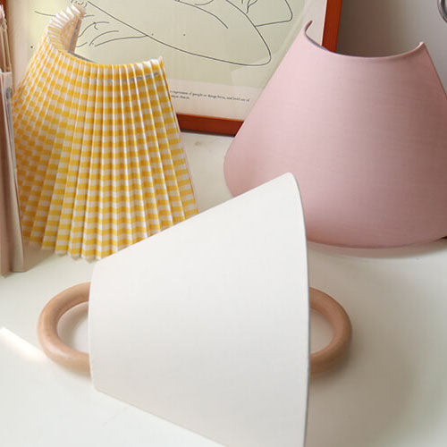 Modern Original Solid Wood Pleated Semi-Circle 1-Light Wall Sconce Lamp