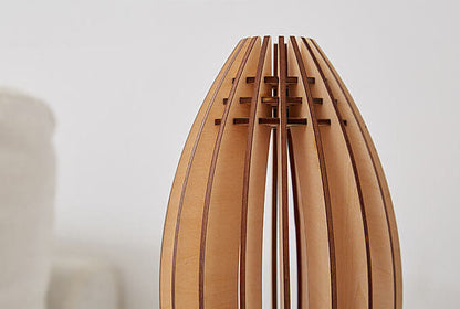 Creative Wood Carving Rocket 1-Light Night Light Table Lamp