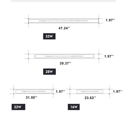 Minimalistic Elongated Bar Shaped Mood 1-Light LED Acrylic Wall Light