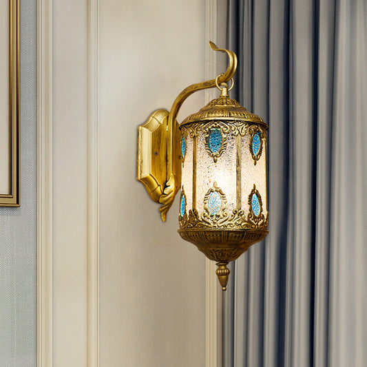 مصباح حائط بتصميم بوهو معاصر، مصنوع من الحديد بتصميم ريترو، إبداعي على الطراز المتوسطي، مزود بمصباح واحد 