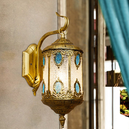 مصباح حائط بتصميم بوهو معاصر، مصنوع من الحديد بتصميم ريترو، إبداعي على الطراز المتوسطي، مزود بمصباح واحد 