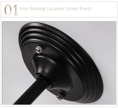 Wrought Iron 6-Light Geometric Lampshade Chandeliers
