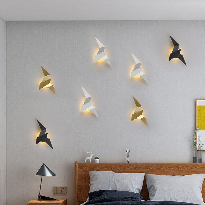 Modern Creative Flying Bird Metal 1-Light LED Wall Sconce Lamps