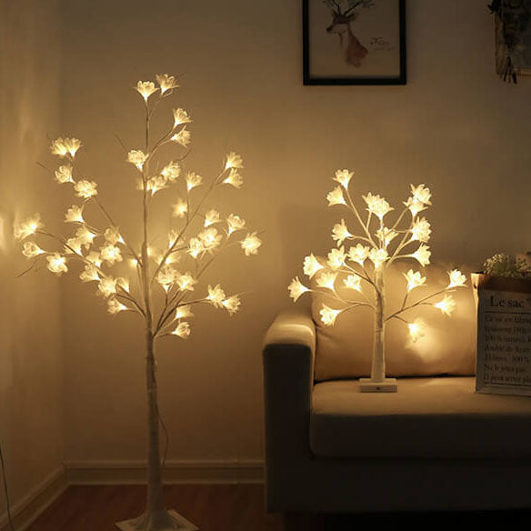 64 Light Copper Wire Orchid USB Charging LED Tree Table Lamp