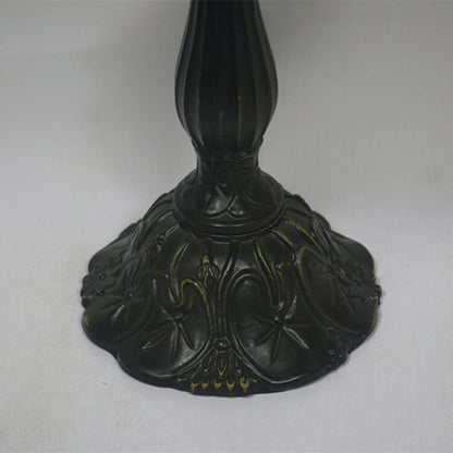 Vintage Tiffany Beige Green Gem Dome 1-Light Table Lamp
