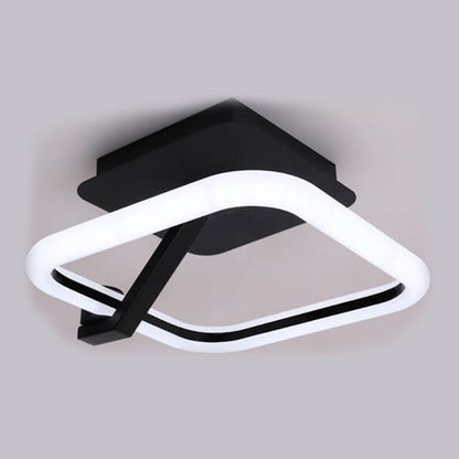 Modern Light Luxury Square Round Acrylic LED Semi-Flush Mount Ceiling Light