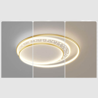Nordic Creative Simple Circle Tangent Gypsophila Decoration Design LED Flush Mount Light
