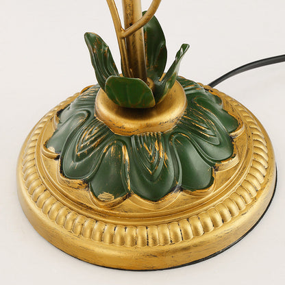 Modern Art Deco Flower Branch Leaf 1/2 Light Table Lamp For Bedroom