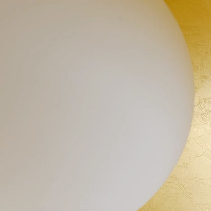 Traditional Vintage Iron Glass Ball Bowl 1-Light Semi-Flush Mount Ceiling Light For Bedroom