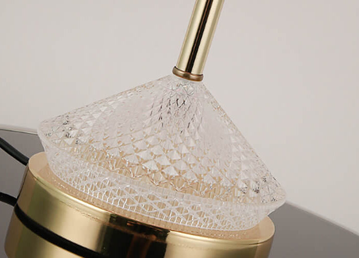 Modern Simple Feather Shade Diamond Acrylic Decorative 1-Light Table Lamp