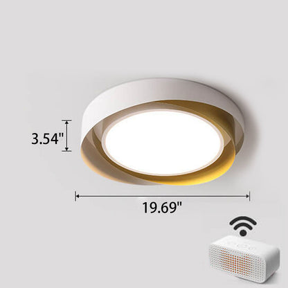 Modern Minimalist Round Wrought Iron LED Flush Mount Ceiling Light