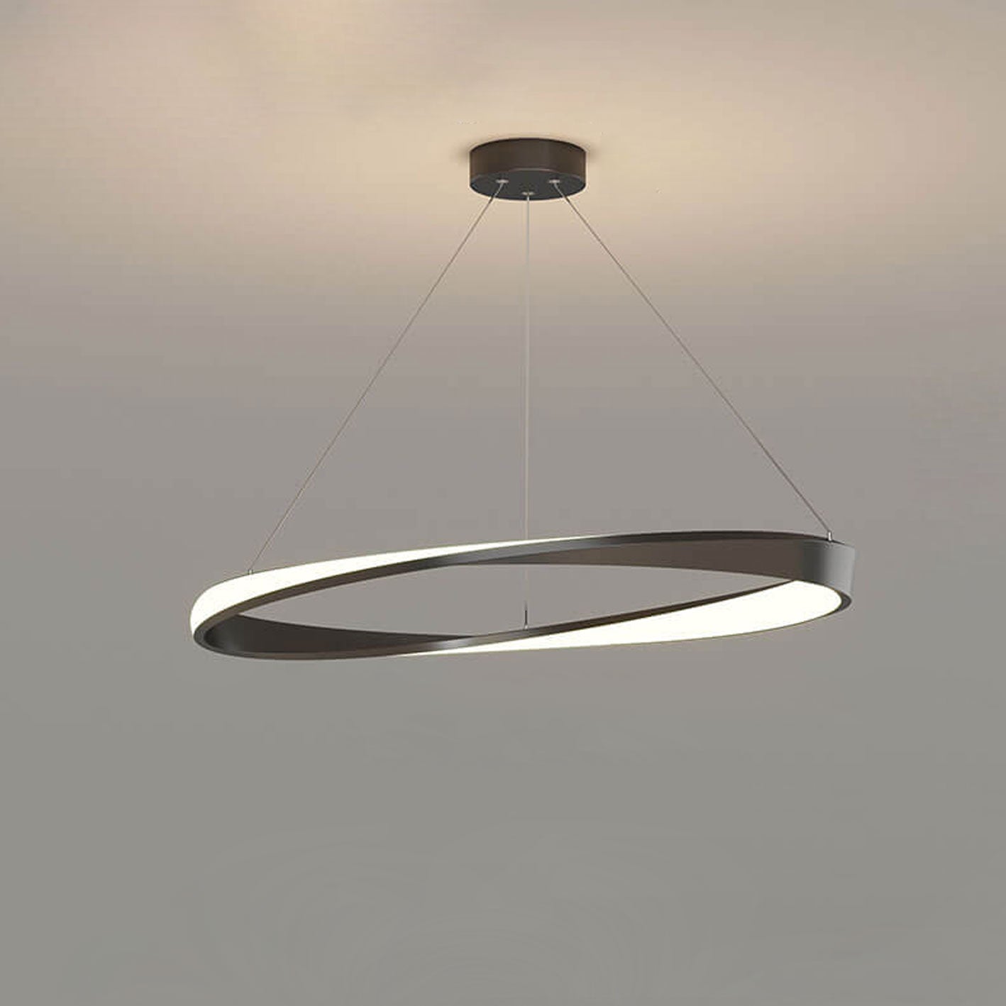 Nordic Light Luxury Round Aluminum LED Pendant Light
