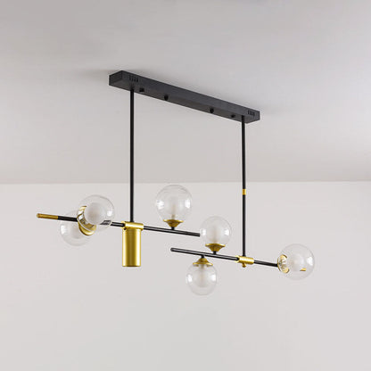 Modern Minimalist Round Ball Glass Iron LED Chandelier