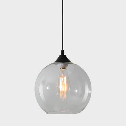 Nordic Minimalist Stained Round Glass 1-Light Pendant Light
