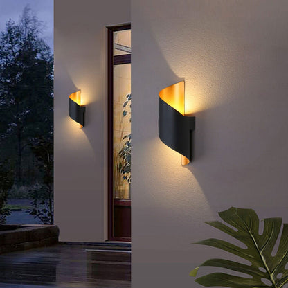 Modern Outdoor Aluminum Bending Column LED Waterproof Wall Sconce Lamp