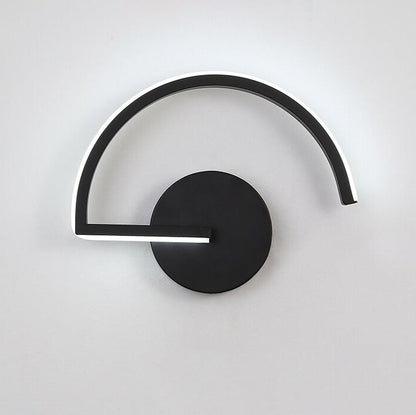 Modern Creative Half Round Iron LED Wall Sconce Lamp