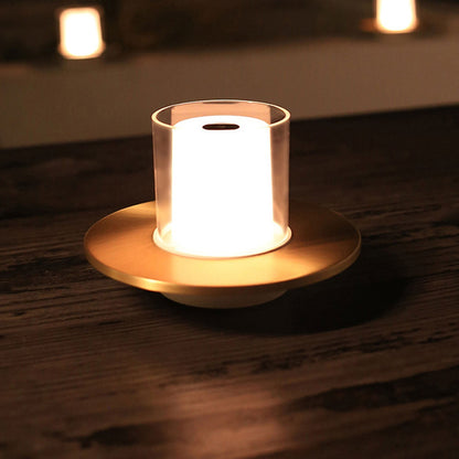 Modern Light Luxury Cylindrical LED Candlestick Night Light Table Lamp