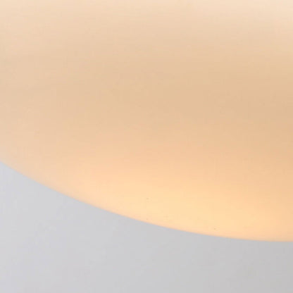 Nordic Light Luxury Hardware Glass Round Flat LED Pendant Light