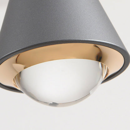 Modern Minimalist Solid Color Free Lift Conical 1-Light Pendant Light