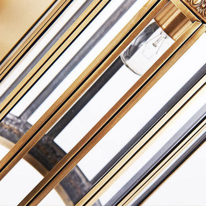 Contemporary Luxury Copper Glass Tubular Shade 1/3-Light Wall Sconce Lamp For Living Room