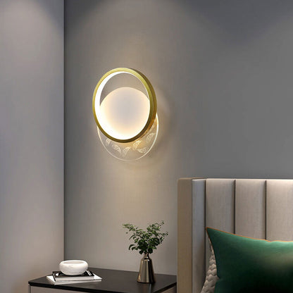 Modern Minimalist Feather Round Square Acrylic LED Wall Sconce Lamp