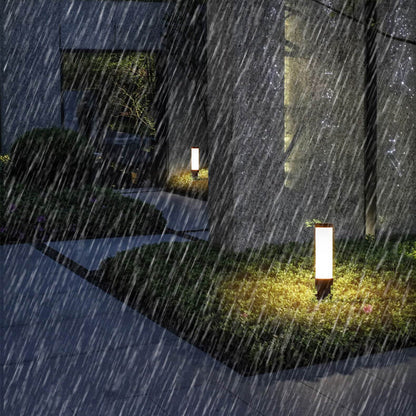Modern Acrylic Waterproof Creative Lipstick Design LED Outdoor Lawn Floor Lamp