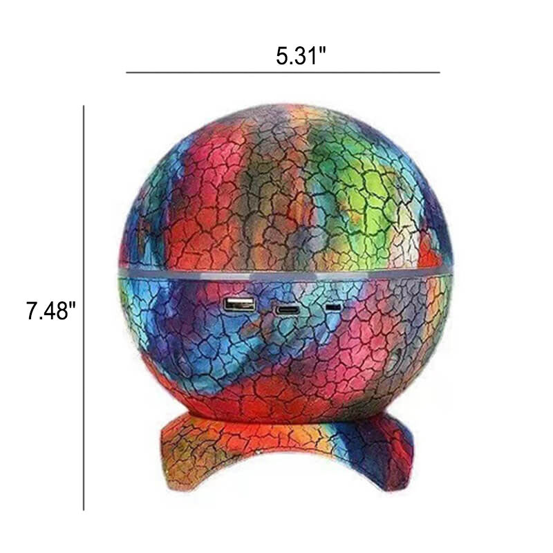 Creative Cracked Planet USB Bluetooth Music Star Projection Night Light LED Table Lamp