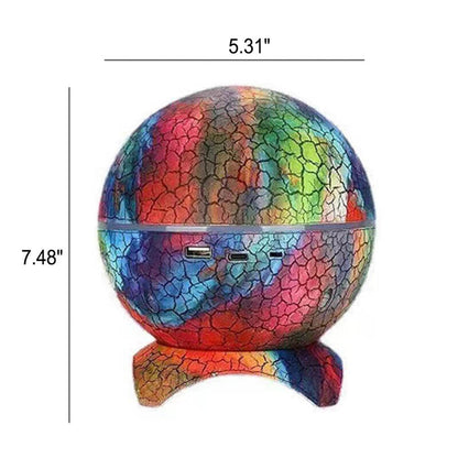 Creative Cracked Planet USB Bluetooth Music Star Projection Night Light LED Table Lamp